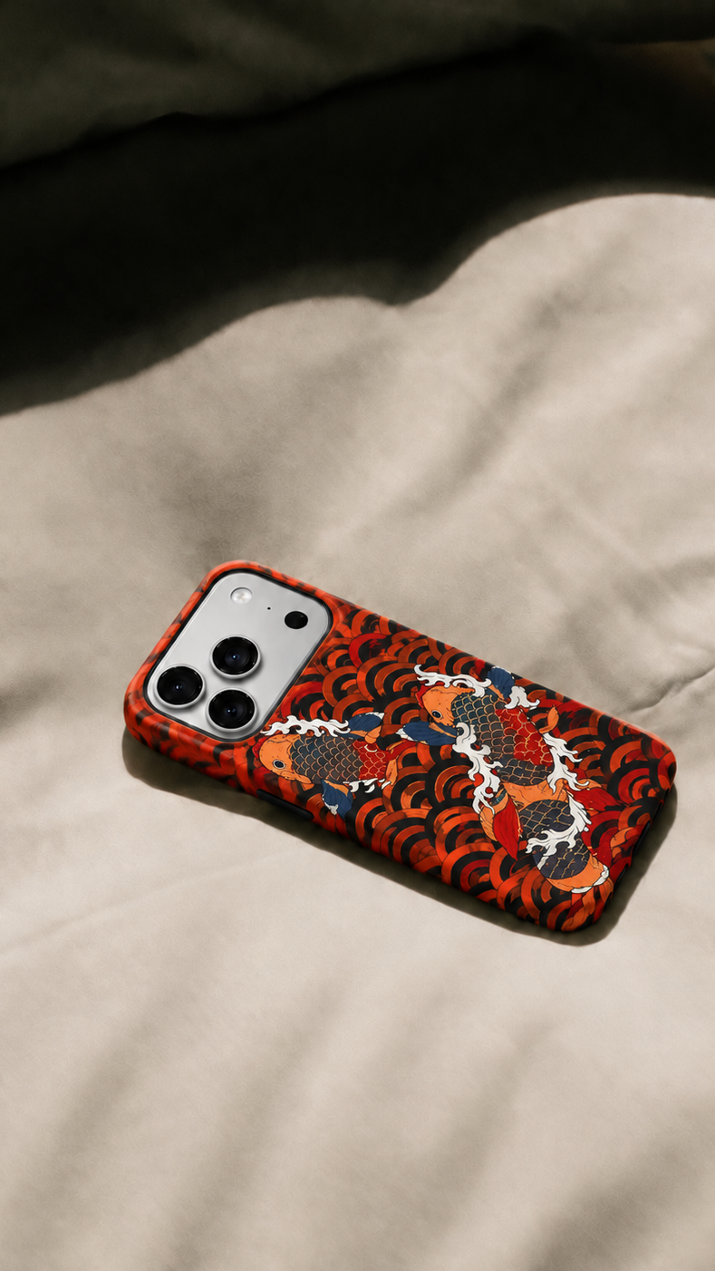 Orange Koi Phone Case