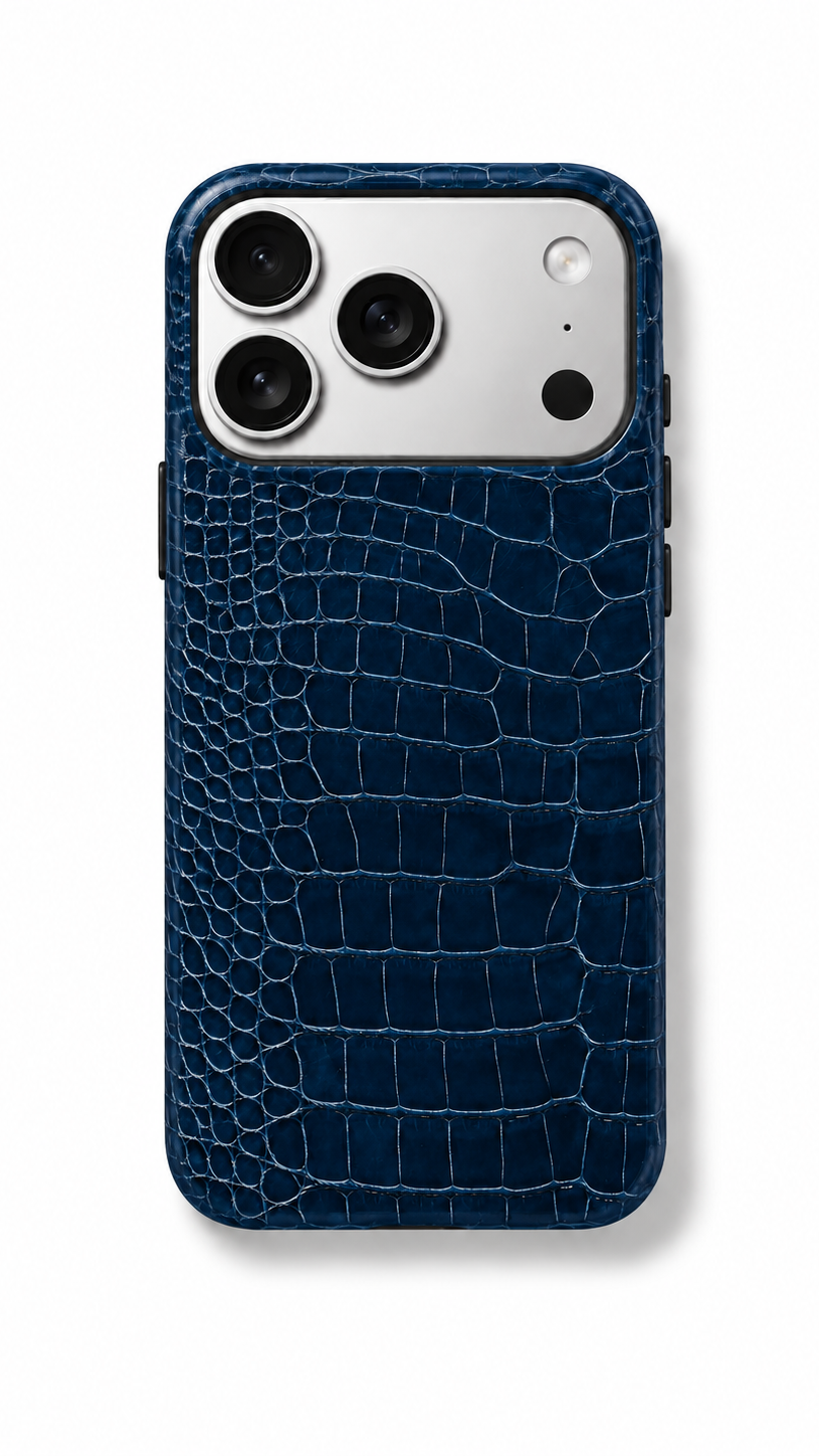 Croc case navy blue