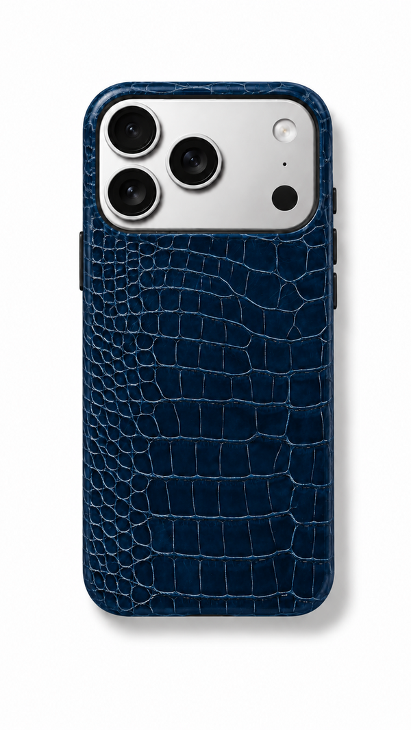 Croc case navy blue