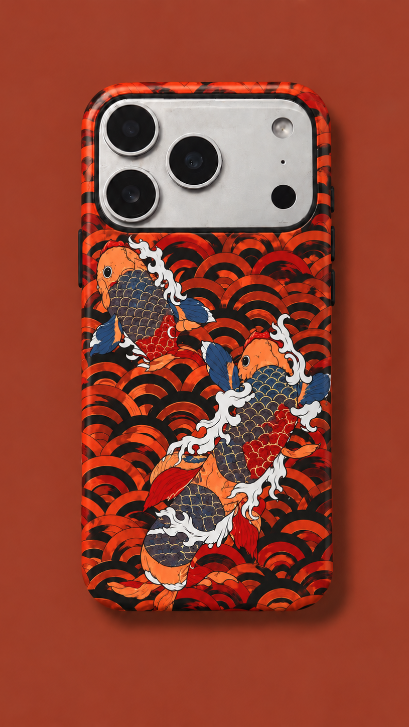 Orange Koi Phone Case