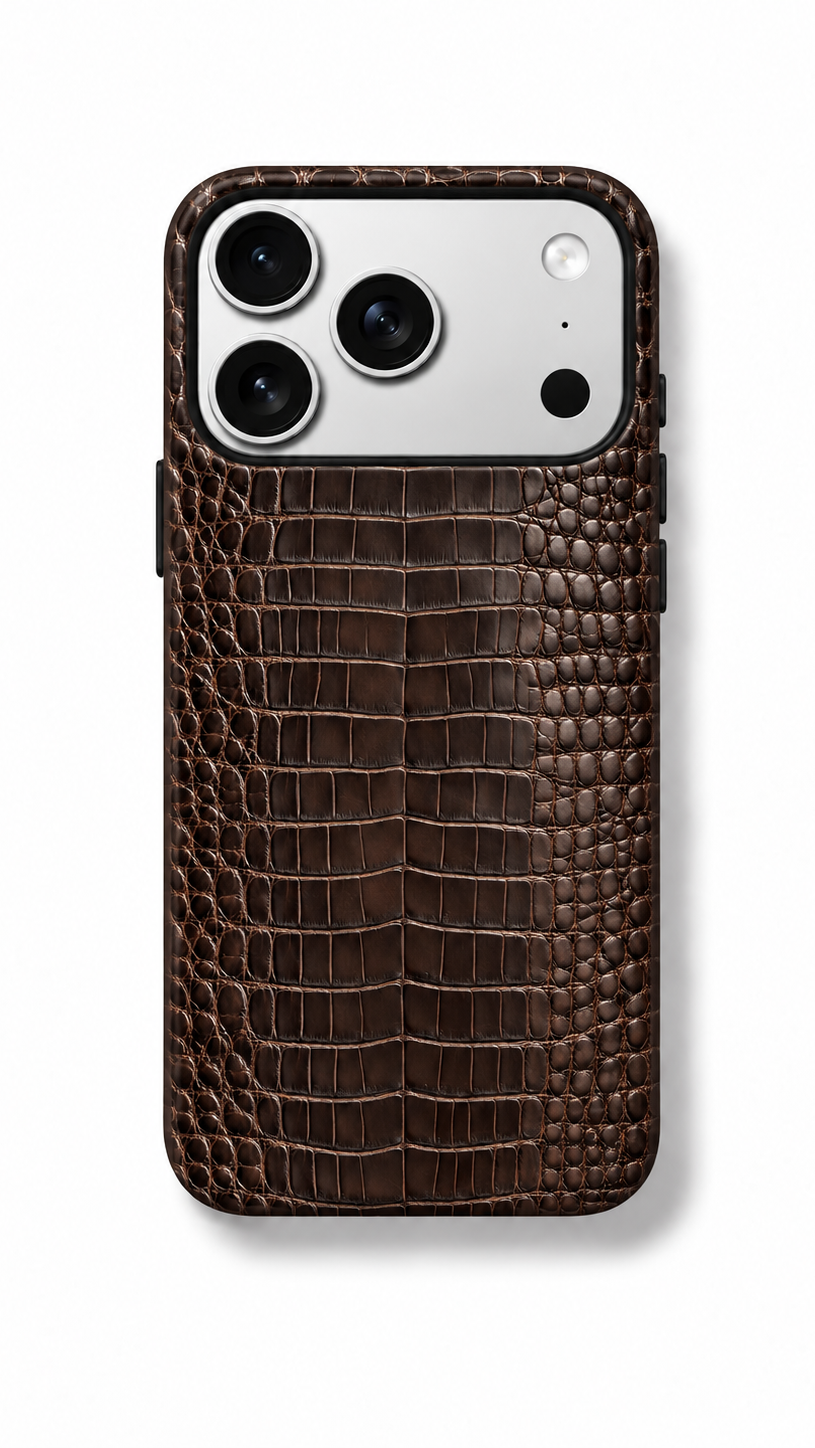Croc Phone Case Chocolate Brown