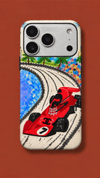 Chanel Race Track Phone Case Red
