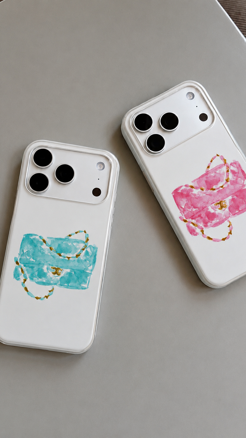 Teal Chanel Phone Case