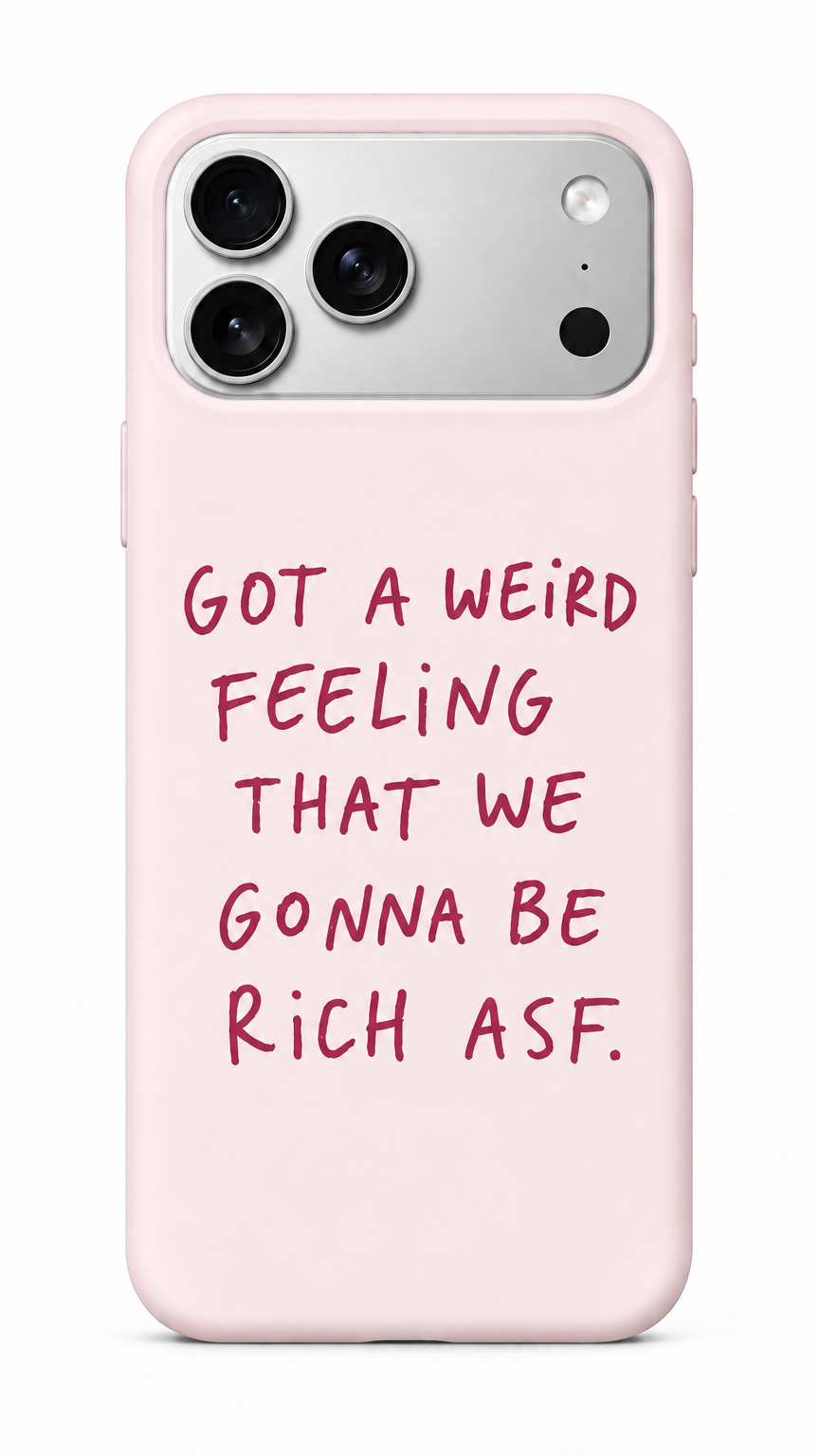 RICH ASF Phone Case Baby Pink