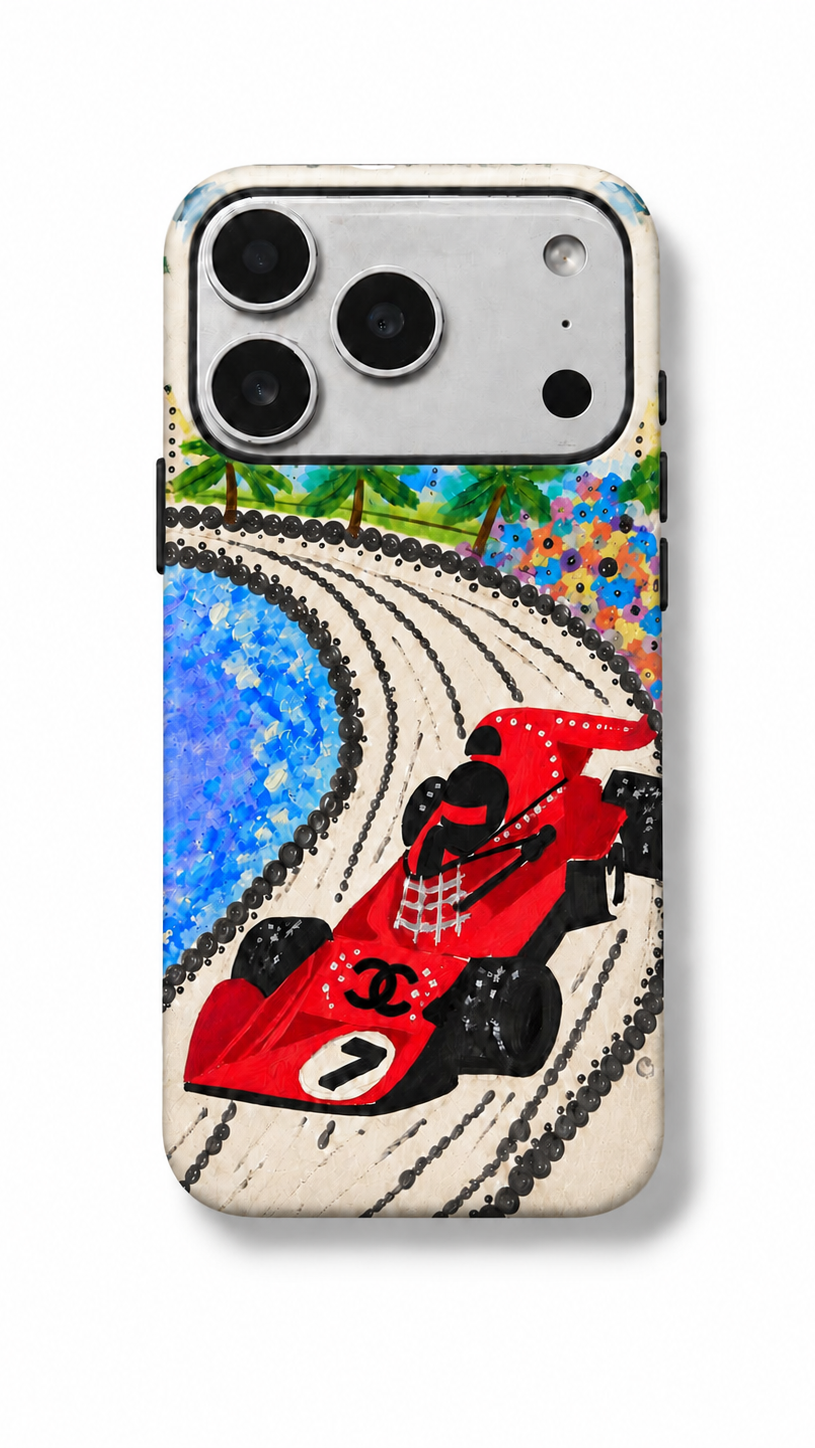 Chanel Race Track Phone Case Red
