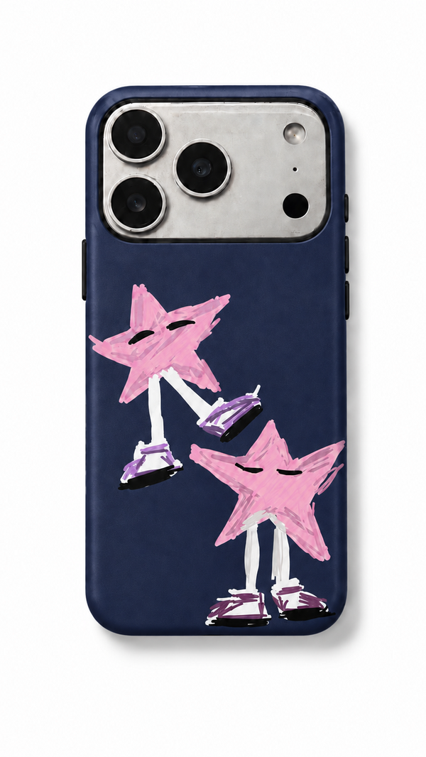 Navy Pink Star Phone Case