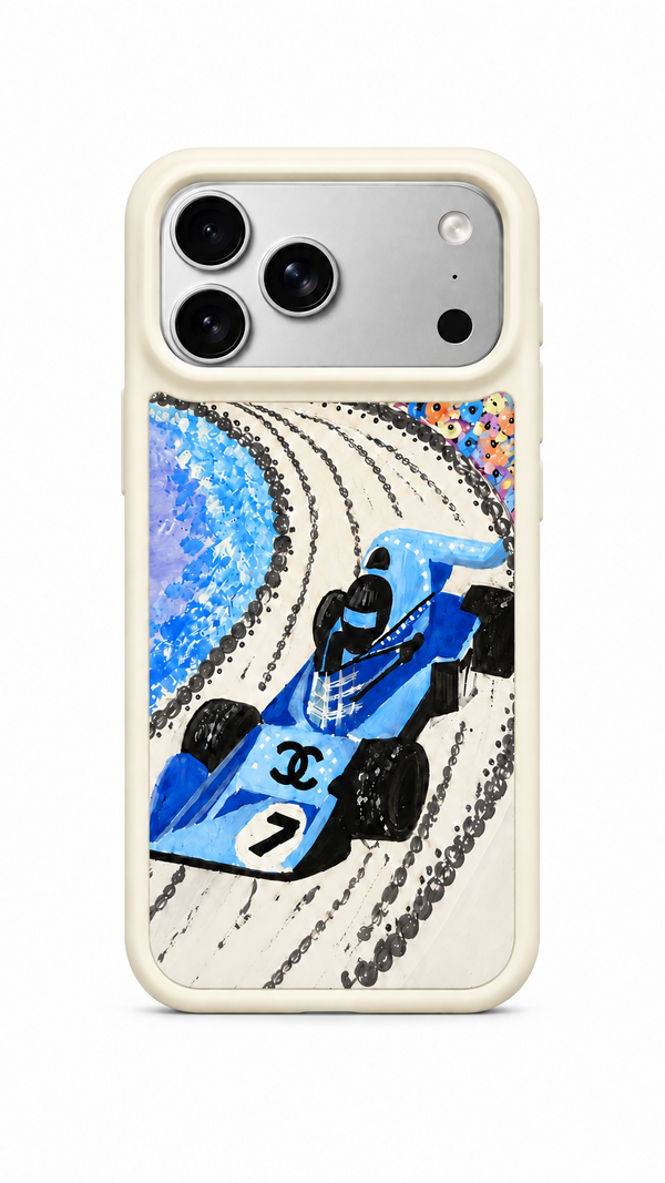 Silicon Chanel F1 Phone Case Cream