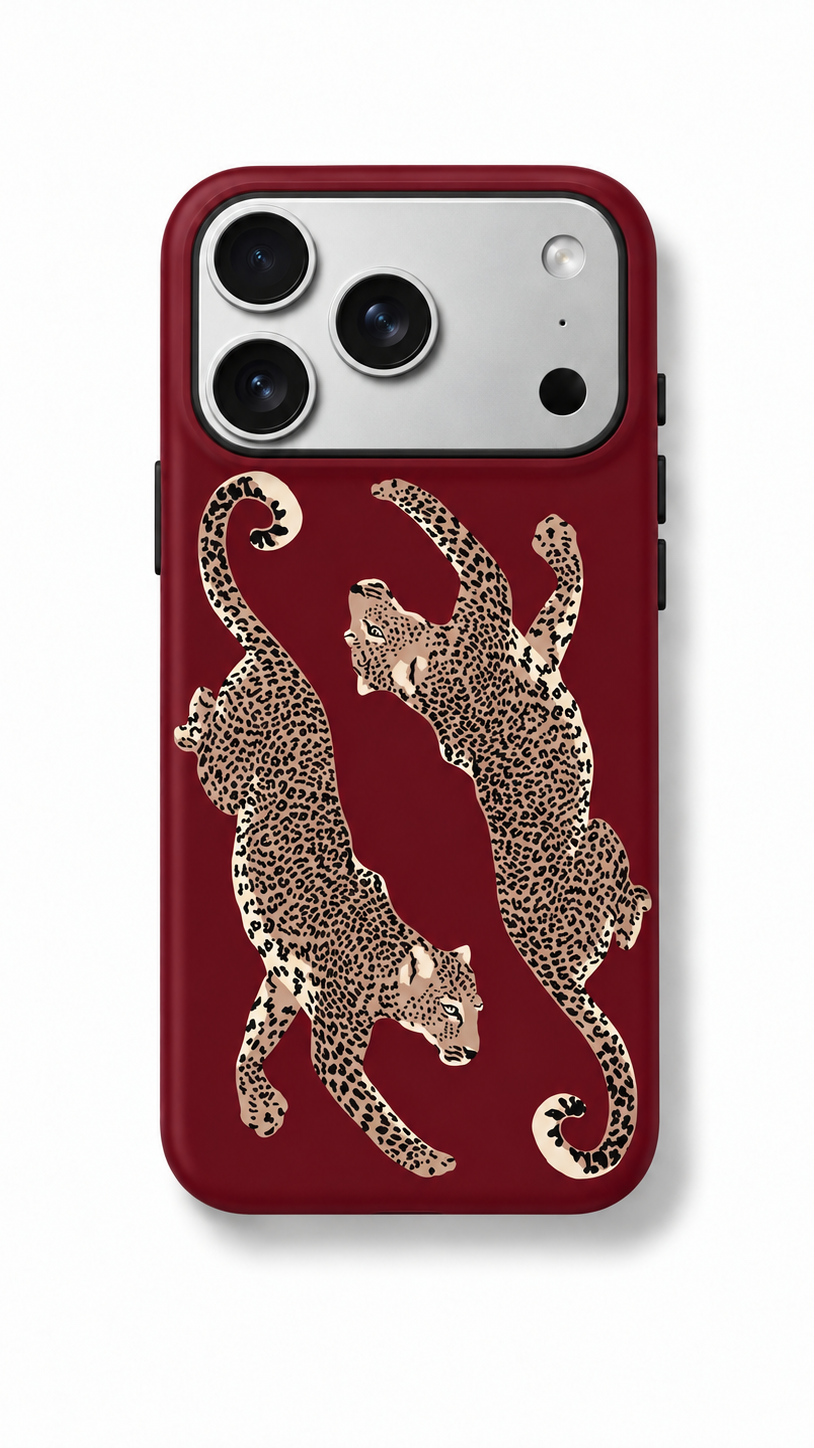 Burgundy Tiger Phone Case