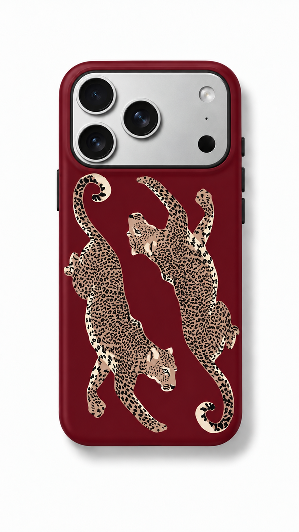 Burgundy Tiger Phone Case